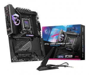 MSI MB MPG Z890 CARBON WIFI GAMING, STD MPG Z890 CARBON WIFI,Z890,LGA1851,4DDR5,3PCIEX16,5M.2,2TBT4,