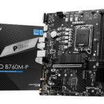 MSI MB B760, PRO B760M-P, LGA 1700, 4DDR5, 1PCI-Ex16, 2PCI-Ex1, 2M.2, 4SATA3