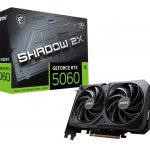 MSI VGA GEFORCE RTX 5060, RTX 5060 8G SHADOW 2X OC, 8GB GDDR7, HDMI/DP*3, ATX, DUAL FAN, OC, BULK ED