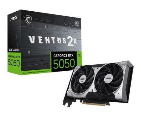 MSI VGA RTX 5050, RTX 5050 8G VENTUS 2X OC, 8GB GDDR6, HDMI/DP*3, ATX, DUAL FAN, OC MSI VGA RTX 5050, RTX 5050 8G VENTUS 2X OC, 8GB GDDR6, HDMI/DP*3, ATX, DUAL FAN, OC