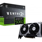 MSI VGA GEFORCE RTX 5060, RTX 5060 8G VENTUS 2X OC, 8GB GDDR7, HDMI/DP*3, ATX, DUAL FAN, OC