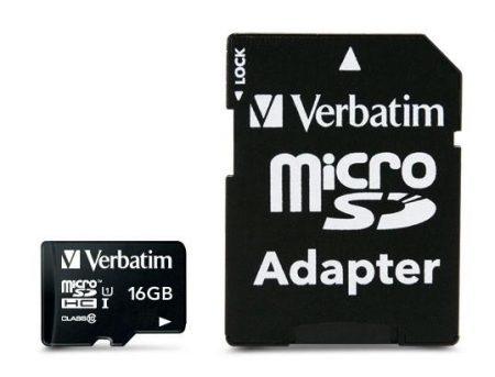 VERBATIM MICRO SDHC 16GB CLASS 10 + ADATTORE