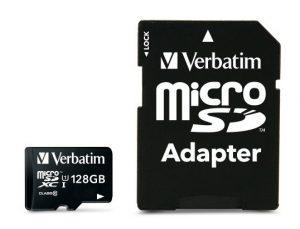 VERBATIM MICRO SDXC 128GB CLASSE 10 + ADATTATORE - 1 mm