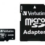 VERBATIM MICRO SDXC CARD 64GB CLASS 10 INC ADAPTER
