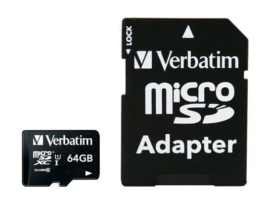 Verbatim Micro Sdxc Card 64Gb Class 10 Inc Adapter Verbatim Micro Sdxc Card 64Gb Class 10 Inc Adapter