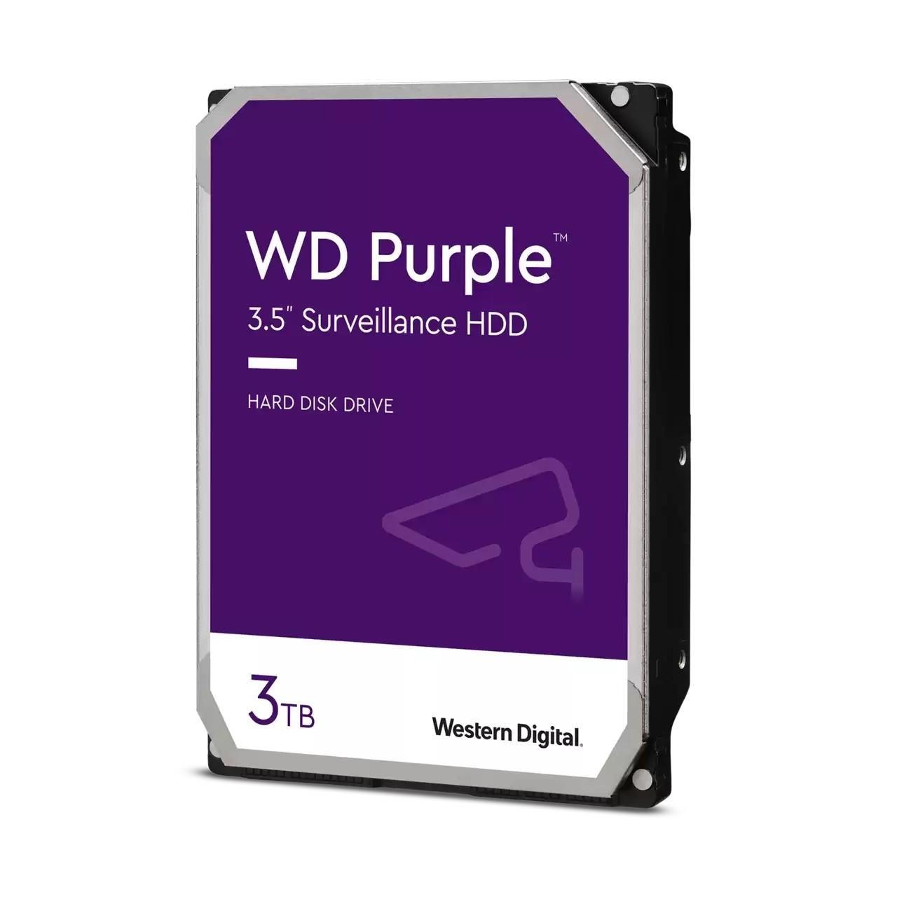 Western Digital Blue Purple disco rigido interno 3 TB 5400 Giri/min 64 MB 3.5 Serial ATA III