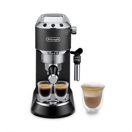 De’Longhi Dedica Style Dedica EC685.BK Macchina da Caffè Manuale Espresso e Cappuccino, Compatibile con Polvere o Cialde E.S.E., Spegnimento Automatico,