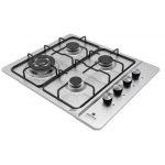 Electroline GHEM60L43 piano cottura Acciaio inox Da incasso 60 cm Gas 4 Fornello(i)