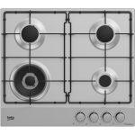 Beko HIAW64224SXE: Piano a Gas con PractiClean, 3 Bruciatori + 1 Wok, 60 cm