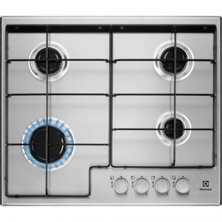 Electrolux EGS6424X piano cottura Acciaio inox Da incasso 60 cm Gas 4 Fornello(i)