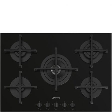 Smeg Cucina PV275B piano cottura Nero Superficie piana 72 cm Gas 5 Fornello(i)