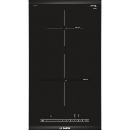 Bosch PIB375FB1E piano cottura Nero, Acciaio inossidabile Da incasso Piano cottura a induzione 2 Fornello(i)