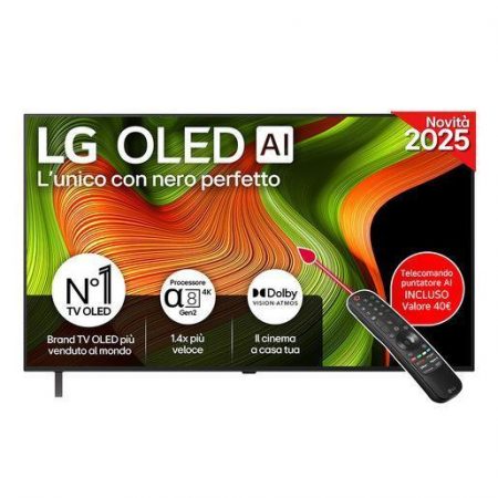 LG OLED AI OLED55B56LA TV Serie B5 55'' 4K, α8 Gen2, Dolby Vision, 20W, 4 HDMI con VRR 120Hz, G-Sync, Smart TV WebOS 25