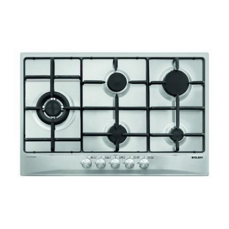 Glem Gas GT955 Glem Gas GT85TIX piano cottura Acciaio inossidabile Da incasso 75 cm 5 Fornello(i)
