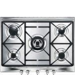Smeg Cucina SR275XGH2 piano cottura Argento Da incasso 70 cm Gas 5 Fornello(i)