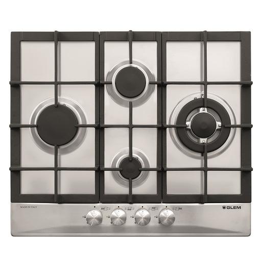 Glem Gas GT645 Glem Gas GT645HIX piano cottura Acciaio inossidabile Da incasso 60 cm 4 Fornello(i)