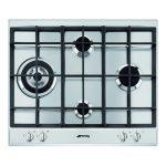 Smeg P64XGHUE Incasso Piano cottura a gas Nero, Acciaio inossidabile piano cottura