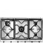Smeg Universal SRV596GH5 piano cottura Acciaio inox Superficie piana 90 cm Gas 5 Fornello(i)