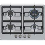 Bosch Serie 4 PGH6B5K90 Piano cottura a gas 60 cm 4 fuochi Acciaio Inox