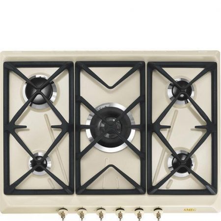 Smeg Coloniale Piano di cottura SRV876POGH Panna