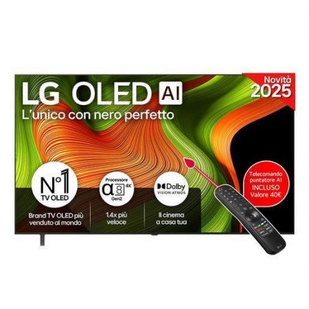 LG OLED AI OLED77B56LA TV Serie B5 77'' 4K, α8 Gen2, Dolby Vision, 20W, 4 HDMI con VRR 120Hz, G-Sync, Smart TV WebOS 25
