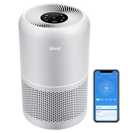Levoit PURIFICATORE D'ARIA INTELLIGENTE Core 300S Pro, Sistema di Filtrazione HEPA a 3 Stadi, Ideale per Camera da Letto, Silenzioso e Perfetto per Aller