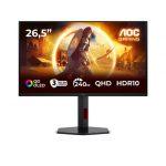 AOC G4 Q27G4ZDR Monitor PC 67,3 cm (26.5'') 2560 x 1440 Pixel Quad HD QD-OLED Nero, Rosso