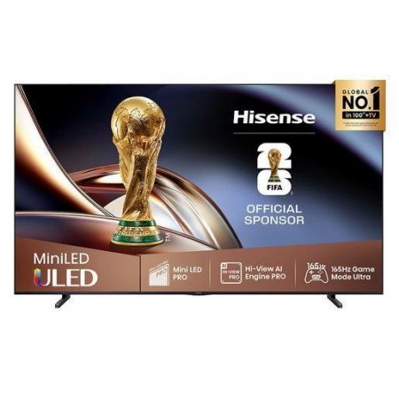 Hisense 100U8Q 2,54 m (100'') 4K Ultra HD Smart TV Wi-Fi Nero, Grigio