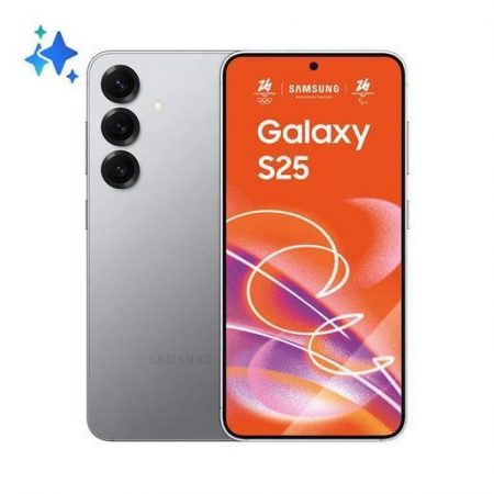 Samsung Galaxy S25 Smartphone AI, Display 6.2'' FHD+ Dynamic AMOLED 2X, Fotocamera 50MP, RAM 12GB, 256GB, 4.000 mAh, Silver shadow