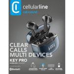Cellularline Key Pro Auricolari Bluetooth con custodia di ricarica, display LED e funzione ENC