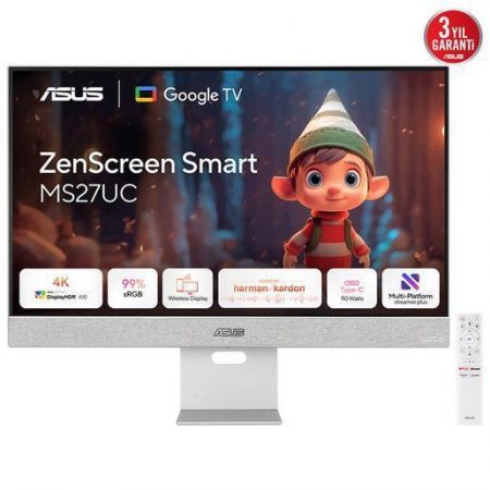 ASUS ZenScreen Smart Monitor MS27UC Monitor PC 68,6 cm (27”) 3840 x 2160 Pixel 4K Ultra HD LCD Grigio