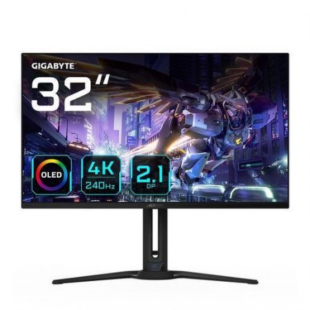 GIGABYTE AORUS Monitor da gioco OLED FO32U2P da 32” – 3840 x 2160 (UHD), 240Hz, 0,03ms, 250 cd/m², KVM, FreeSync Premium Pro, DisplayHDR True Black 400,