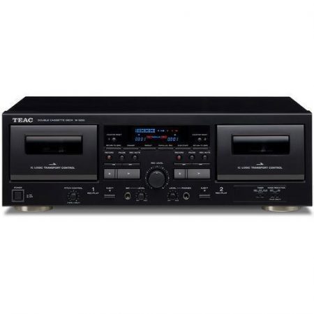 TEAC W-1200 Piano cassetta 2 console Nero
