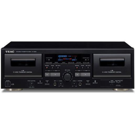 TEAC W-1200 Piano cassetta 2 console Nero