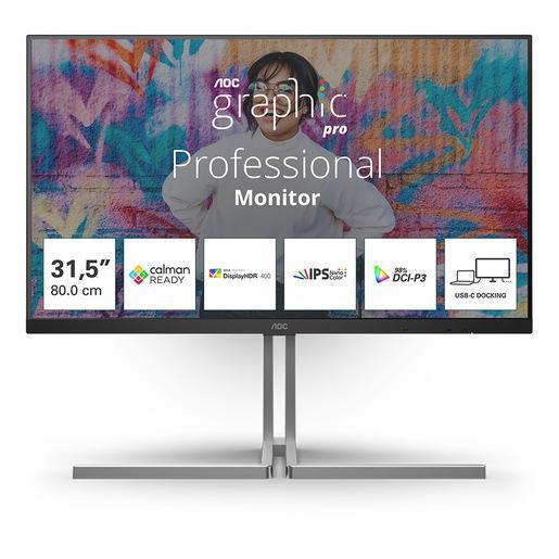 AOC U3 U32U3CV Monitor PC 80 cm (31.5'') 3840 x 2160 Pixel 4K Ultra HD LCD Nero