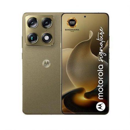 Motorola signature 17,2 cm (6.8'') Doppia SIM Android 16.0 5G USB tipo-C 16 GB 512 GB 5200 mAh Oro PANTONE Martini Olive