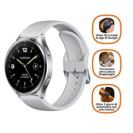 Xiaomi Watch 2 3,63 cm (1.43”) AMOLED 46 mm Digitale 466 x 466 Pixel Touch screen Argento Wi-Fi GPS (satellitare)