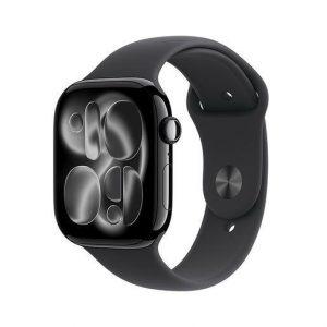 Apple Watch Series 11 GPS + Cellular 46mm Cassa Alluminio Jet Black con Sport Band Nero - M/L