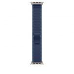 Apple Trail Loop blu/blu acceso (49 mm) - S/M - Titanio naturale