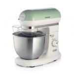Ariete 1588 Impastatrice Planetaria - Pane, pizza e dolci - 7 Velocità - 3 Fruste - 5,5 Litri - Acciaio Inox - 2400 Watt - Linea Vintage - Verde
