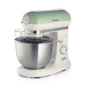 Ariete 1588 Impastatrice Planetaria – Pane, pizza e dolci – 7 Velocità – 3 Fruste – 5,5 Litri – Acciaio Inox – 2400 Watt – Linea Vintage – Verde - 1200 W