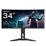 GIGABYTE Monitor da gioco curvo OLED WQHD MO34WQC2 da 34'' - 3440 x 1440, 240Hz, 0.03ms, KVM, 250 cd/m², FreeSync Premium Pro, DisplayHDR True Black 400,