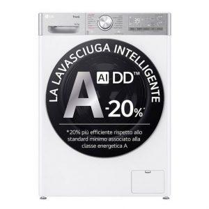 LG D4R9513TPWC Lavasciuga 13/7kg AI DD, Classe D, 1400 giri, TurboWash 360, Autodosaggio