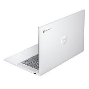 HP Chromebook 14a-nf0018nl Intel® N N100 35,6 cm (14”) HD 8 GB LPDDR5-SDRAM 128 GB UFS Wi-Fi 6E (802.11ax) ChromeOS Argento