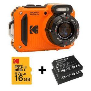 Kodak PIXPRO WPZ2OG6 fotocamera digitale 1/2.3” Fotocamera compatta 16,76 MP BSI CMOS 4608 x 3456 Pixel Nero, Arancione