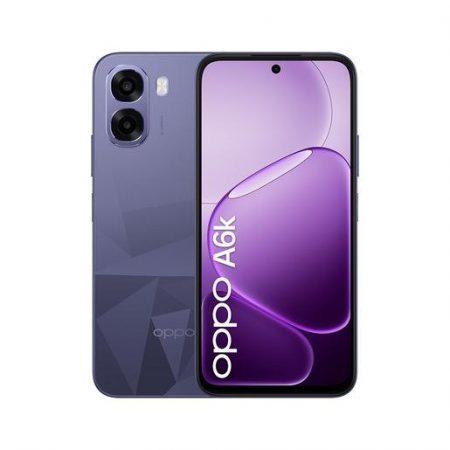 OPPO A6k AI Smartphone, doppia fotocamera 13MP+QVGA, Selfie 5MP, Display 6.75'' 120HZ IPS HD+, 6100mAh, RAM 4GB(Esp1GB/2GB/4GB)+ROM 256GB [Versione Itali