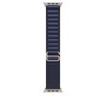 Apple Alpine Loop blu navy (49 mm) - Small - Titanio naturale
