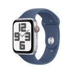Apple Watch SE GPS + Cellular 44mm Cassa in Alluminio Color Argento con Denim Sport Band - S/M