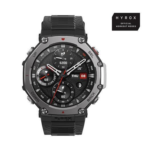 Amazfit T-Rex 3 3,81 cm (1.5'') AMOLED 48.5 mm Digitale 480 x 480 Pixel Touch screen Nero Wi-Fi GPS (satellitare)