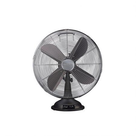 Electroline Ventilatore da tavolo 4 pale 40cm nero metallizzato